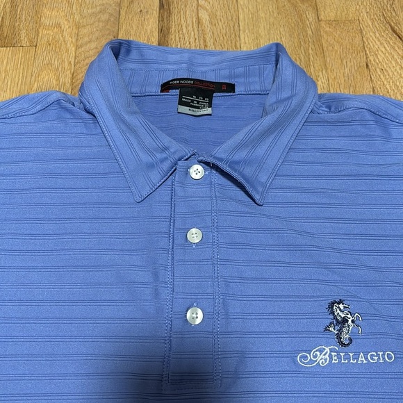 Nike Fit Dry Tiger Woods Collection Striped Short Sleeve Golf Polo T-Shirt - Picture 3 of 8